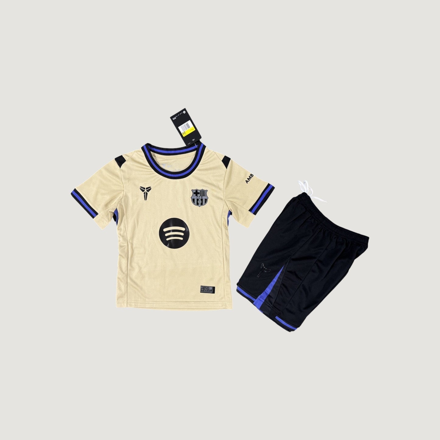 FC Barcelone – Maillot Extérieur Enfant 25/26 – Doré & Noir