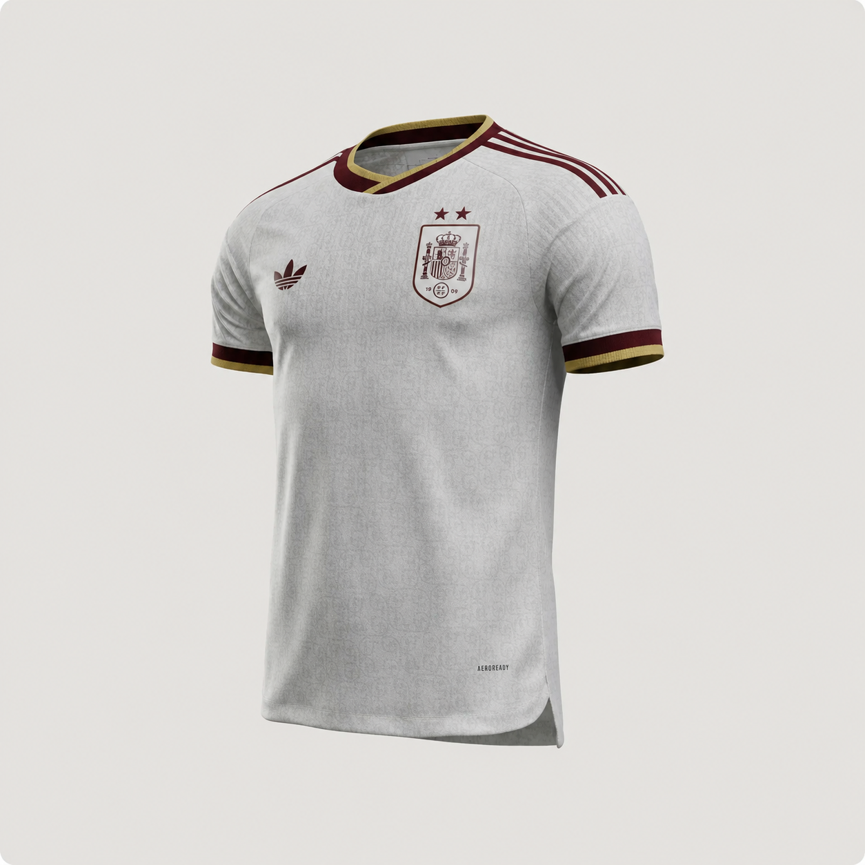 Maillot Espagne Extérieur CDM 2 étoiles blanc 