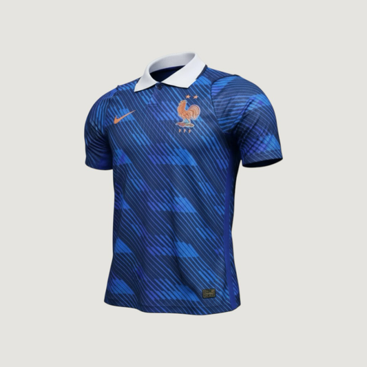 Maillot France Domicile Bleu col