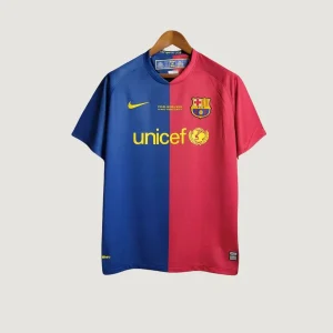 FC Barcelone - Maillot Rétro 08/09 - Bleu, Rouge