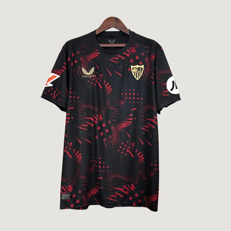 Sevilla FC - Maillot Extérieur 24/25 - Noir, Rouge