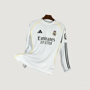 Real Madrid – Maillot Domicile 25/26 Manches Longues – Blanc