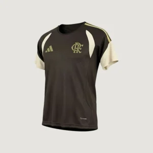 Flamengo – Maillot Pré-Match 2025/26 Homme – Marron, Beige