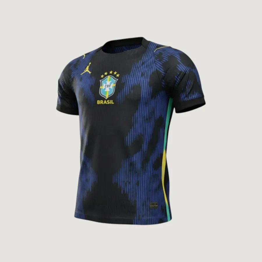 Brésil – Maillot Extérieur Coupe du Monde 2026 – Noir, Bleu, Jaune