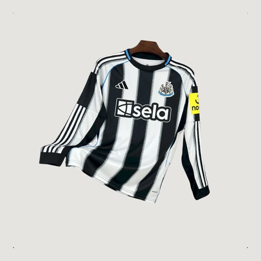 Newcastle – Maillot Domicile 25/26 Manches Longues – Noir, Blanc
