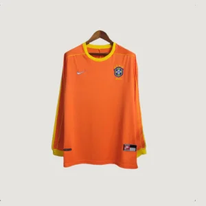 Brésil – Maillot Gardien Rétro Manches Longues 1998 – Orange