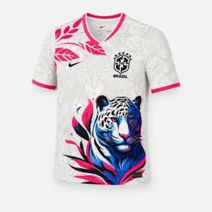 Brésil – Maillot Concept Léopard 26/27 - Blanc/Rose