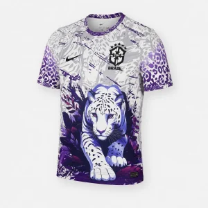 Brésil – Maillot Concept Léopard 26/27 - Blanc/Violet