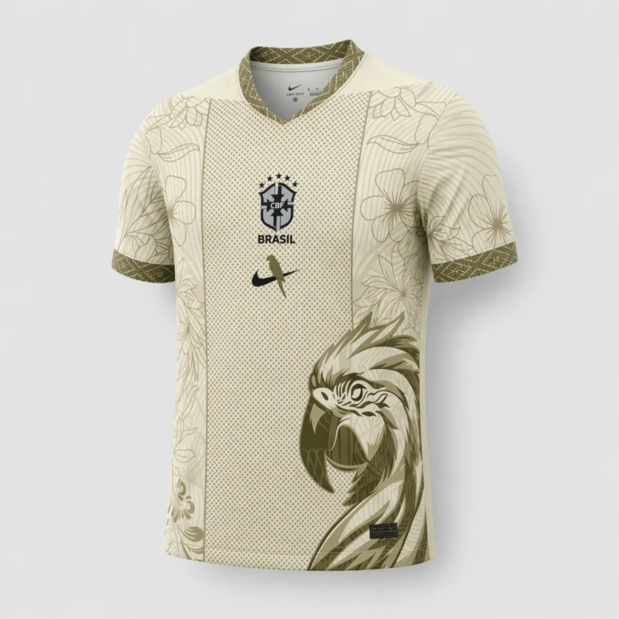 Brésil – Maillot Concept Oiseau 25/26 – Or