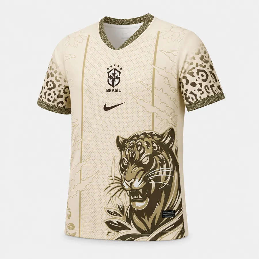 Brésil – Maillot Concept Léopard 25/26 – Beige