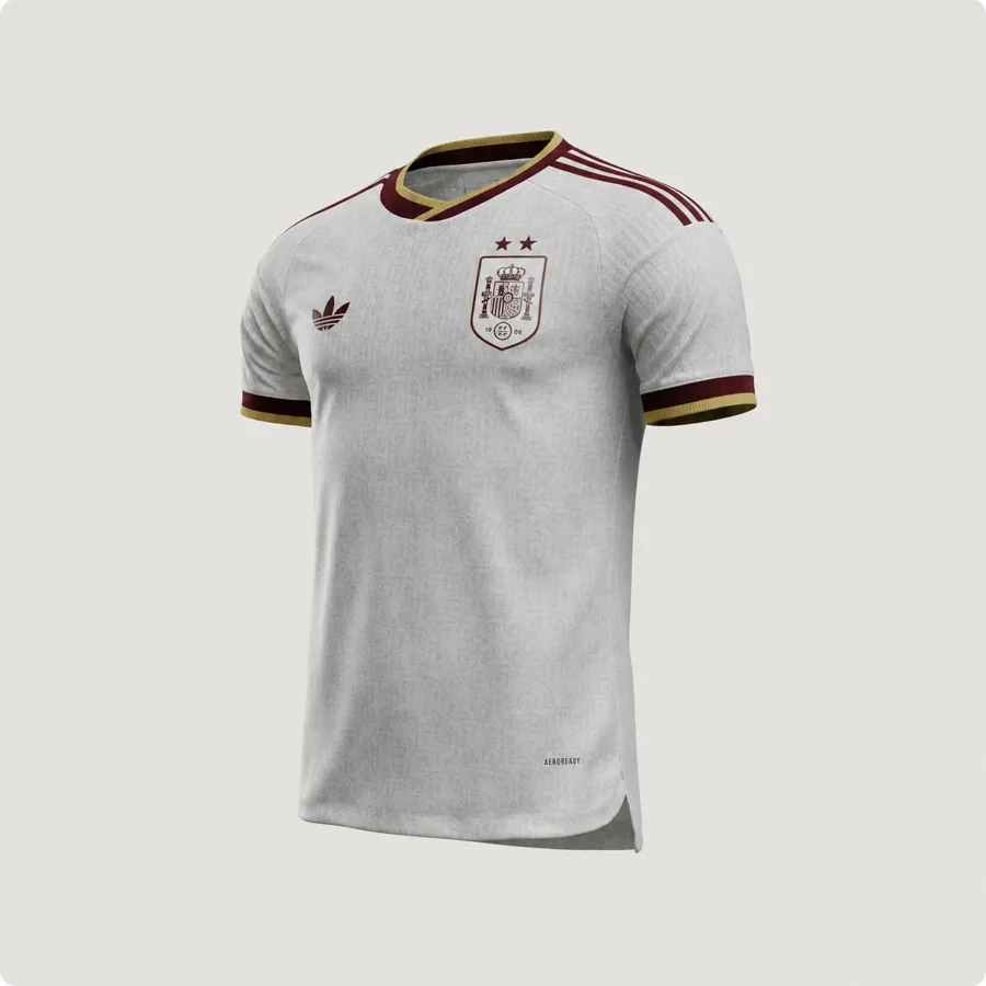 Espagne – Maillot Extérieur Coupe du Monde 2026 – Blanc (2 étoiles)