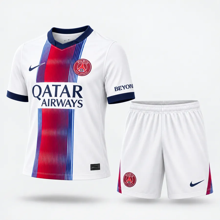 Paris Saint-Germain – Ensemble Extérieur Enfant 26/27 – Blanc/Bleu