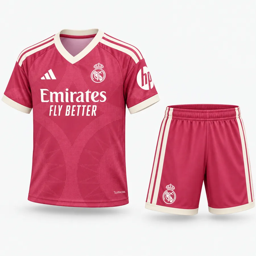 Real Madrid – Ensemble Third 26/27 Enfant – Rose