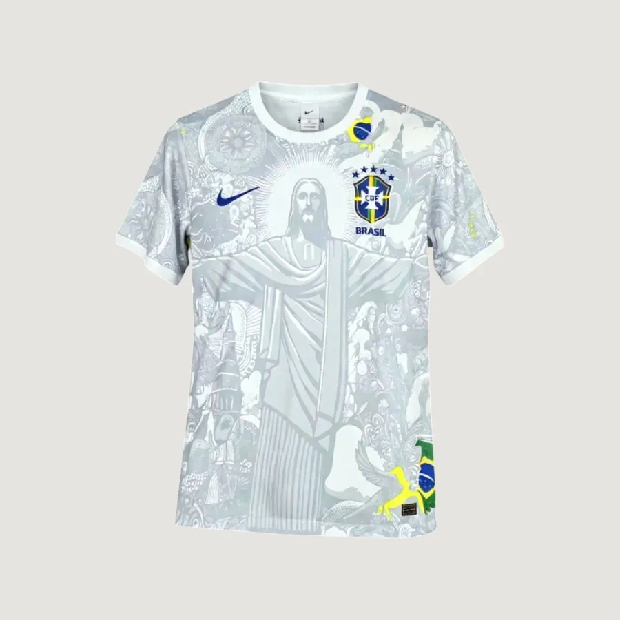 Brésil – Maillot Concept 25/26 – Blanc & Gris