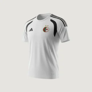 Algérie – Maillot d’Entraînement Coupe du Monde 2026 Homme – Blanc, Noir