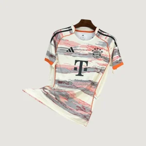 Bayern Munich – Maillot Extérieur 25/26 - Crème, Gris & Orange