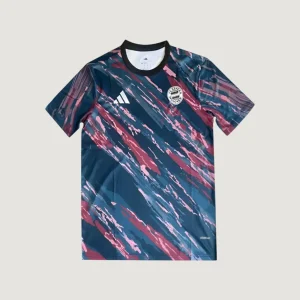 Bayern Munich – Maillot Pré-Match 25/26 Bleu, Rose & Violet