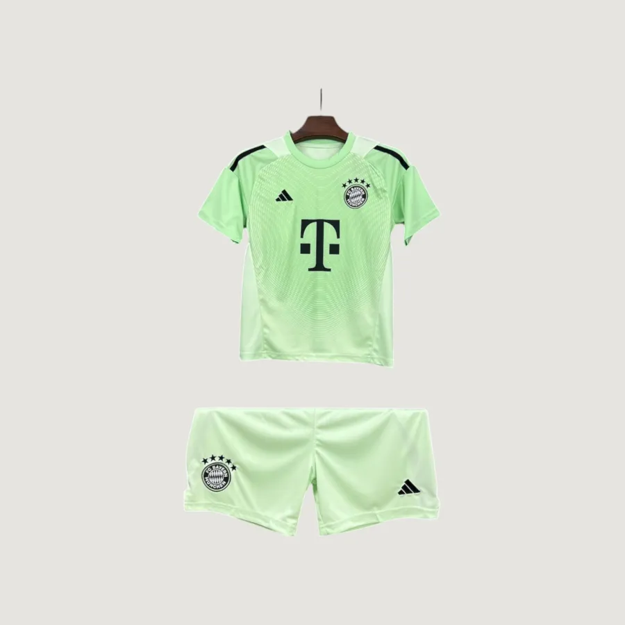 Bayern Munich – Ensemble Gardien 25/26 Enfant – Vert Clair & Noir
