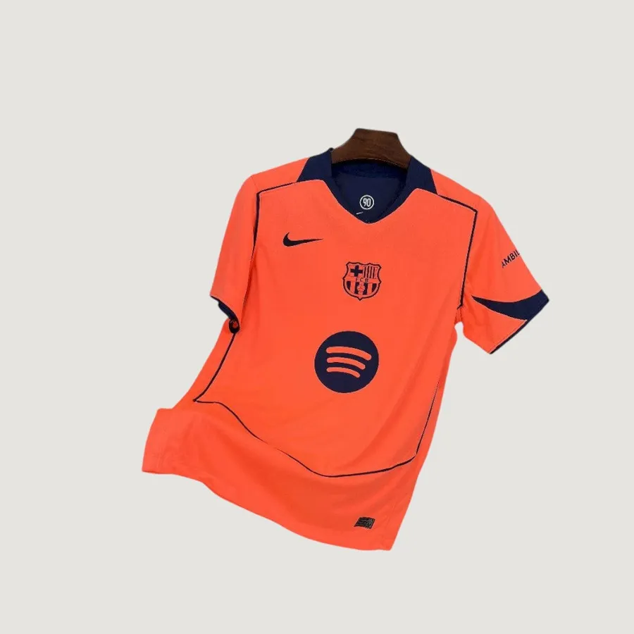 FC Barcelone – Maillot Extérieur 25/26 – Orange & Bleu Marine