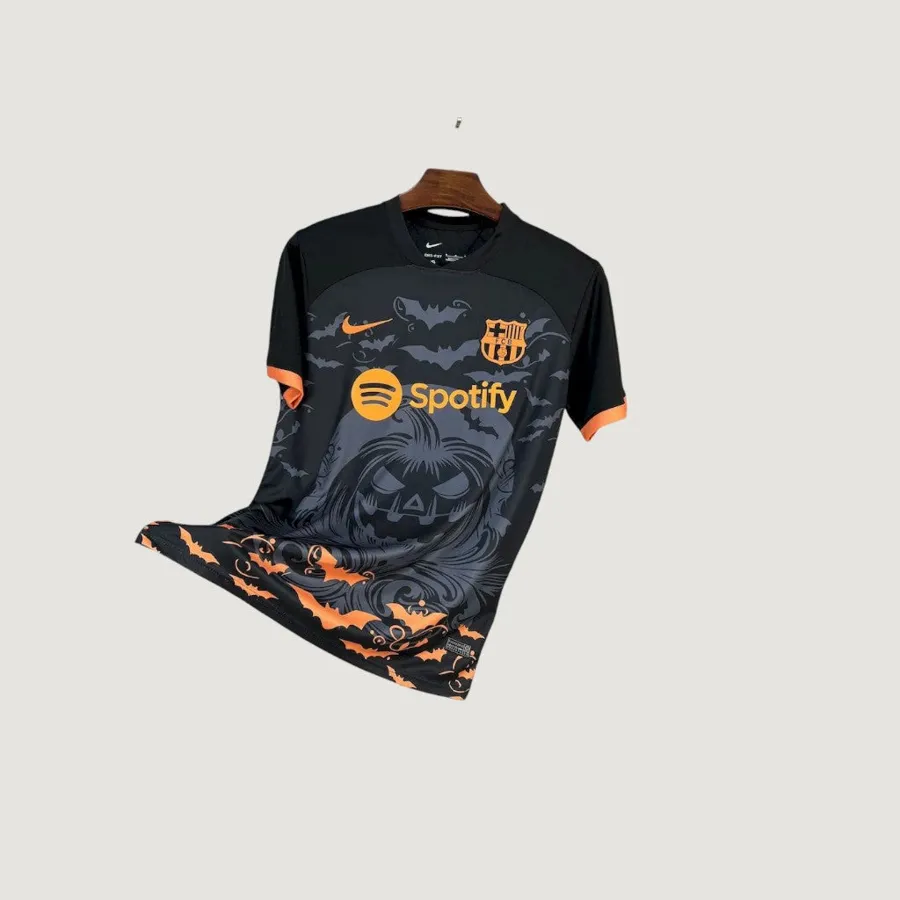 FC Barcelone – Maillot Édition Spéciale Halloween 25/26 – Noir & Orange