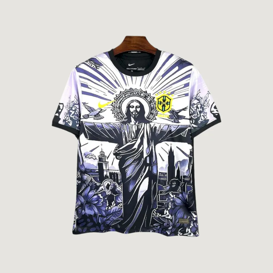 Brésil – Maillot Concept 25/26 – Noir & Blanc