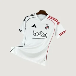 Beşiktaş – Maillot Extérieur 25/26 – Blanc & Rouge