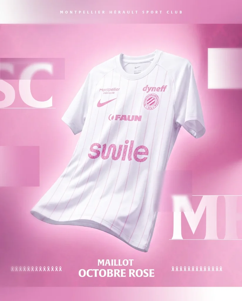 Maillot Octobre Rose du Montpellier HSC